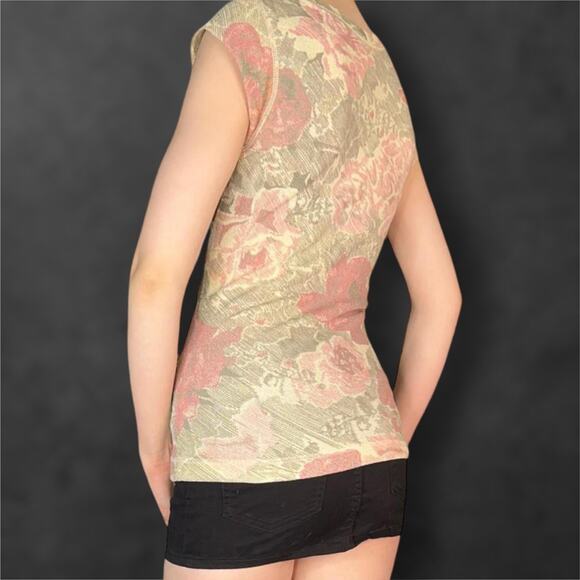 Vintage Cottagecore Short Sleeve Floral Print Top - Picture 2 of 8